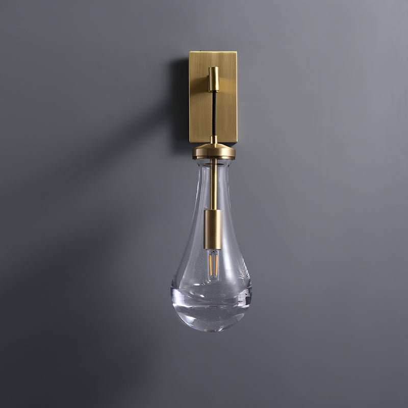 Elegant vägglampa med droppformad glasskärm - Minimalistisk belysning