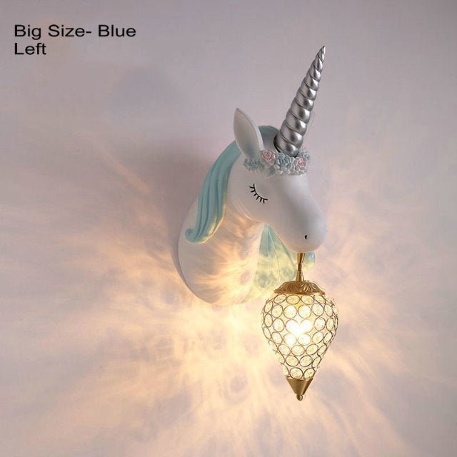 Fantasy LED-vägglampa - Förtrollande enhörningsrumsbelysning