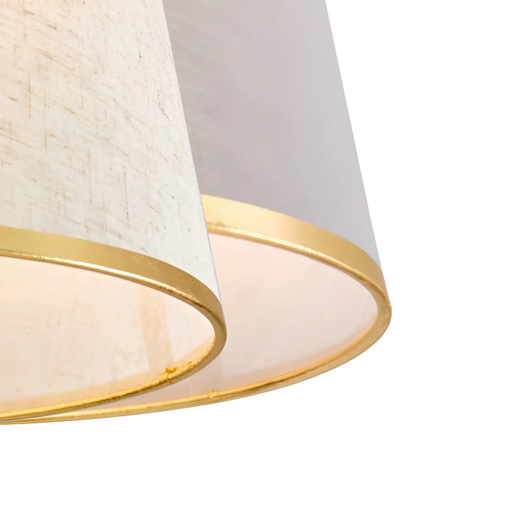 Retro bordslampa i metall med tygskärm – elegant accentbelysning för sovrum