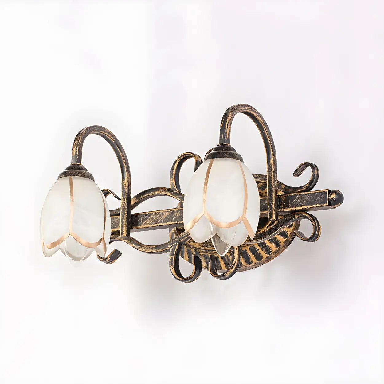 Vintage-stil Petal Vanity Light – Dekorativ badrumslampa med flera ljuskällor