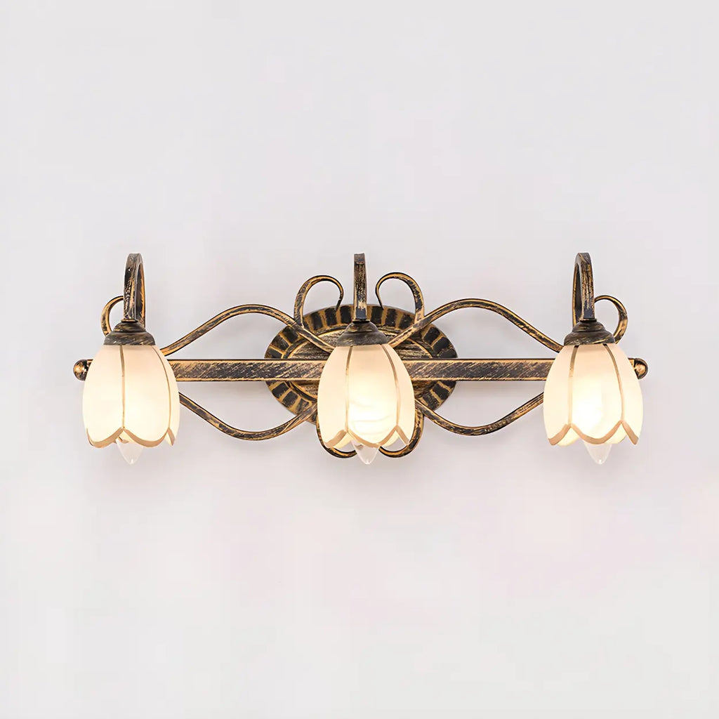 Vintage-stil Petal Vanity Light – Dekorativ badrumslampa med flera ljuskällor