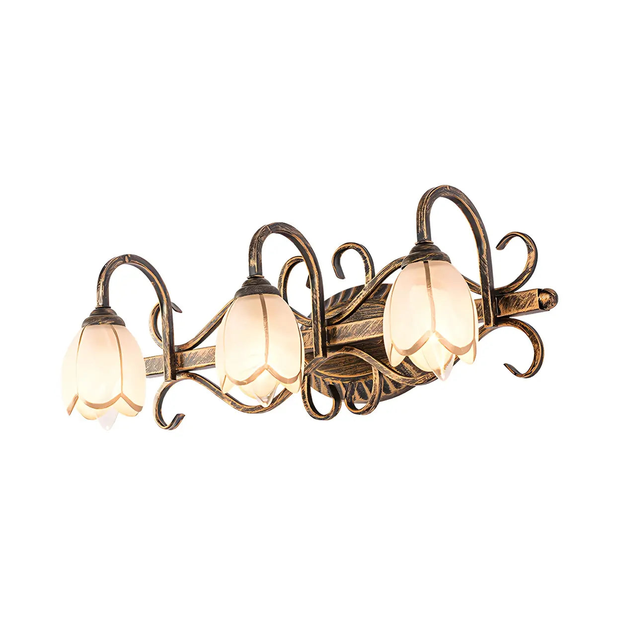Vintage-stil Petal Vanity Light – Dekorativ badrumslampa med flera ljuskällor
