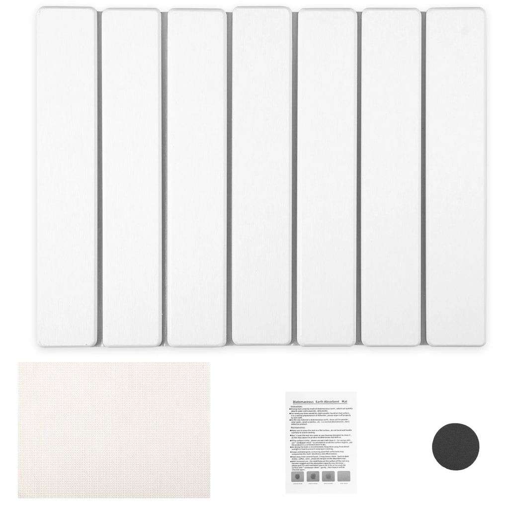 Snabbtorkande diatomit köksmatta - vikbar diskmatta för bänkskivor