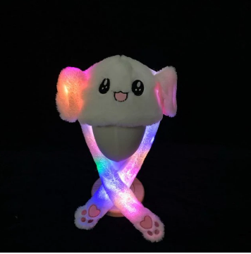 Animerad Floppy Ear-kaninhatt – Söt plyschfestkeps med rörliga öron