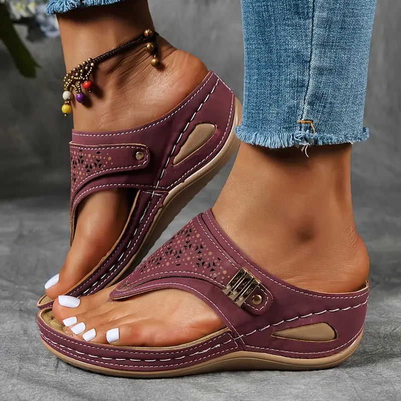 Damsandaler med tjock sula - Moderna slip-ons med spänne för vardagsbruk och resor