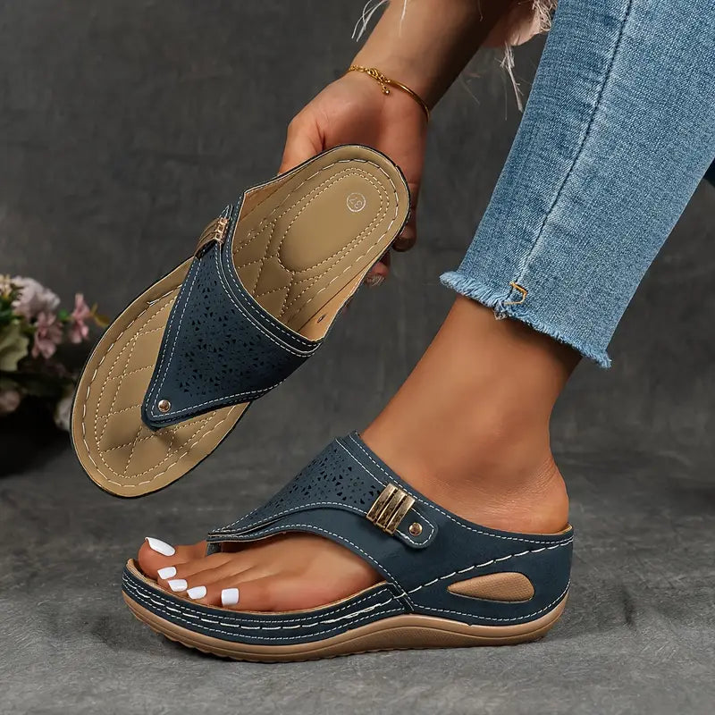 Damsandaler med tjock sula - Moderna slip-ons med spänne för vardagsbruk och resor