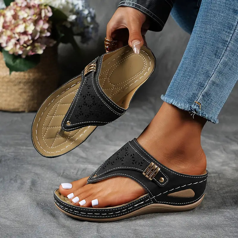 Damsandaler med tjock sula - Moderna slip-ons med spänne för vardagsbruk och resor