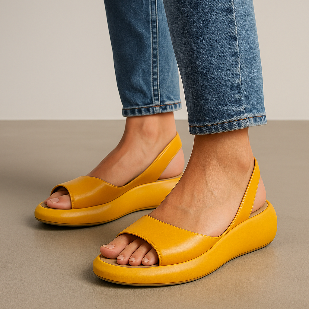 Dam Soft Step Open Toe Sandaler – Raffinerade Slingback Vardagsskor