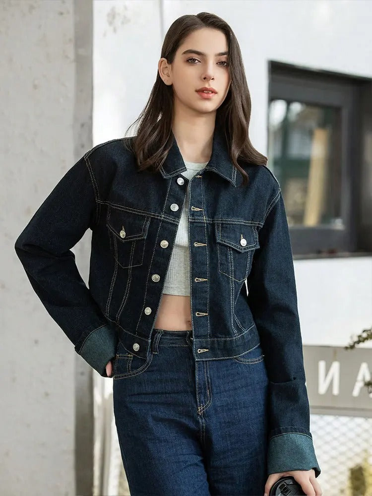 Jessamine | Raw Indigo Denimjacka - Fritidskläder