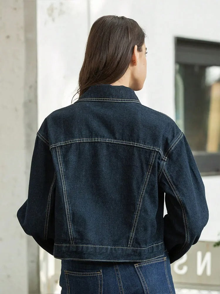 Jessamine | Raw Indigo Denimjacka - Fritidskläder