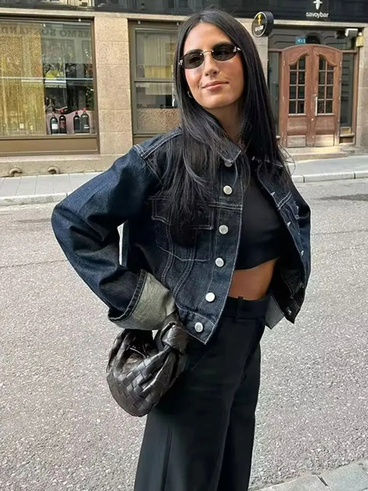 Jessamine | Raw Indigo Denimjacka - Fritidskläder