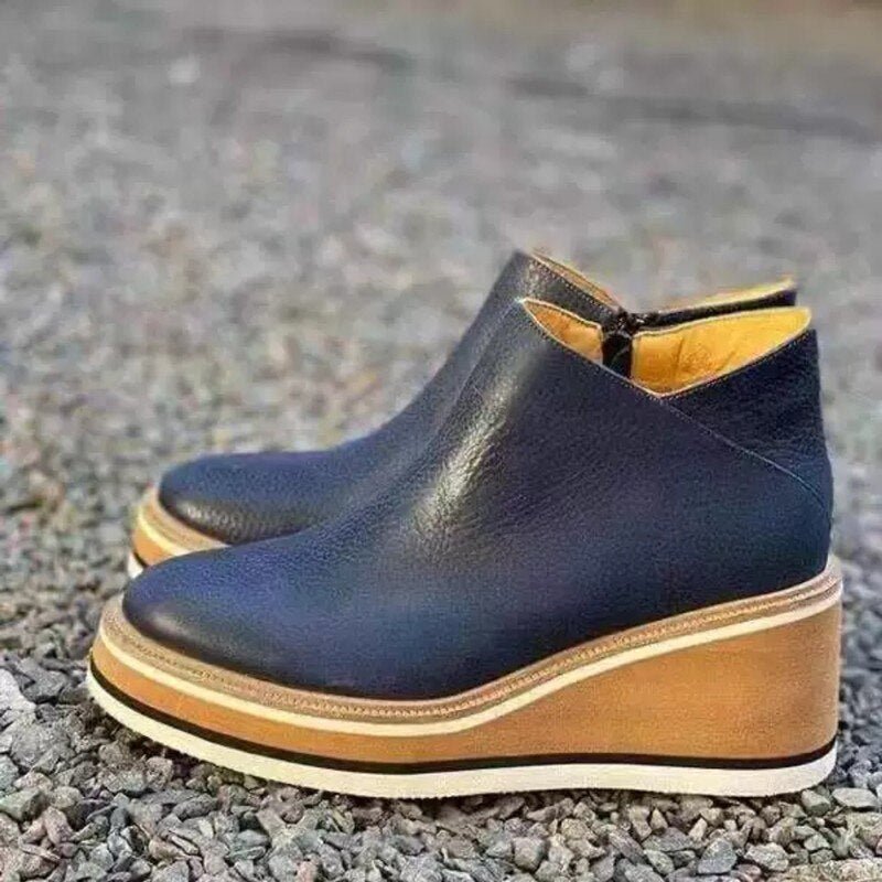 Josephine | Slip-On Platåkängor med Kilklack - Förhöjda vardagsskor