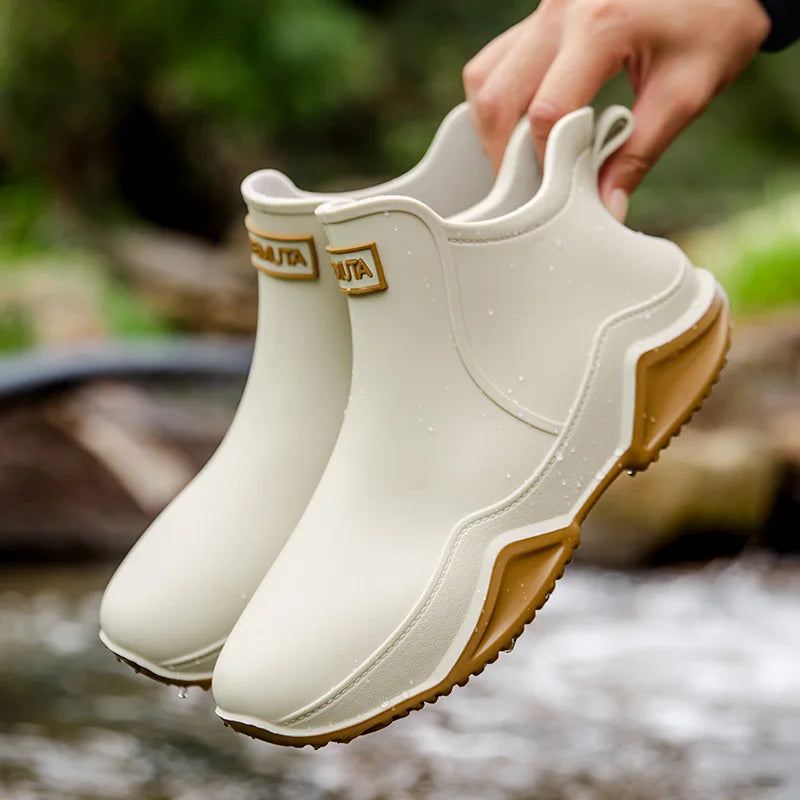 Charlotte | Vattentäta slip-on regnstövlar - vädersäkra utomhusskor