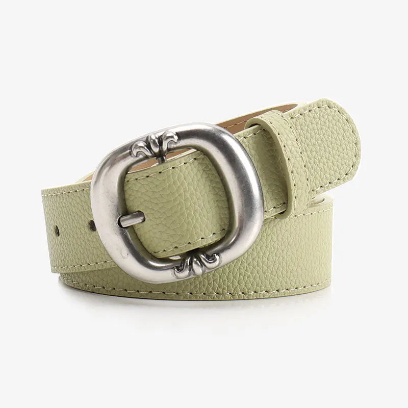 Dammidjebälte i statement-stil – Elegant accessoar med ovalt spänne