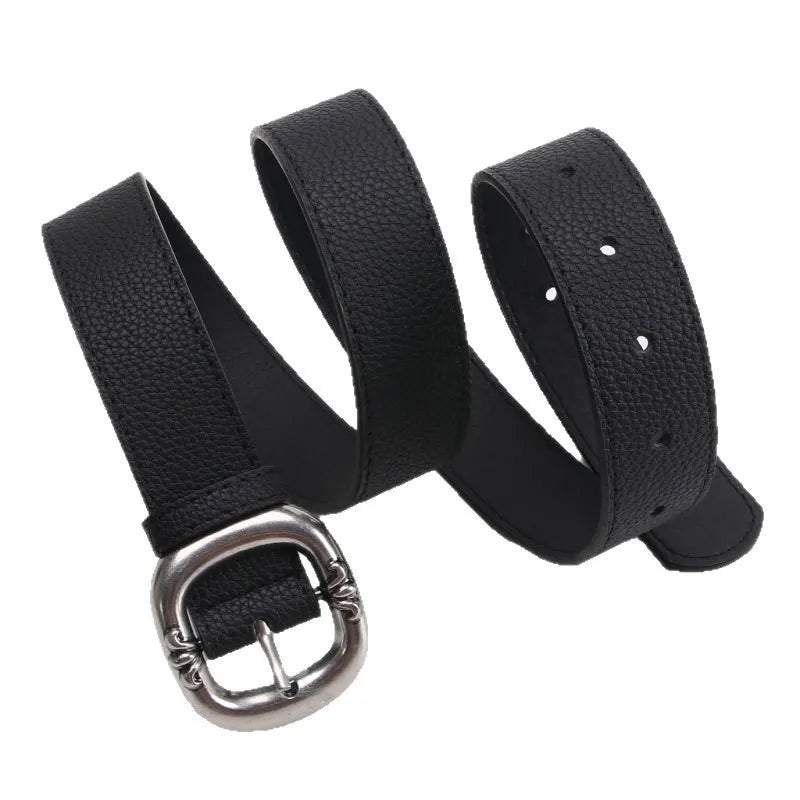 Dammidjebälte i statement-stil – Elegant accessoar med ovalt spänne