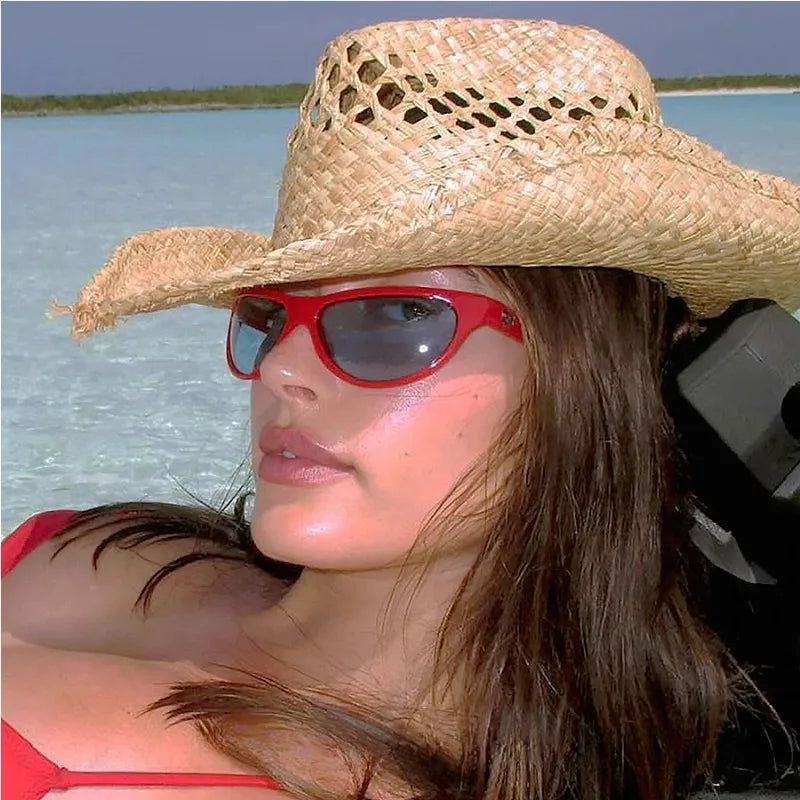 Dam Western solhatt – Boho wide brim beach festival fedora