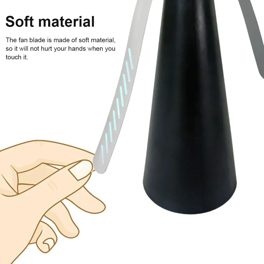 Bärbar insektsfläkt – Sladdlös bordsmyggavskräckare för utomhuskomfort