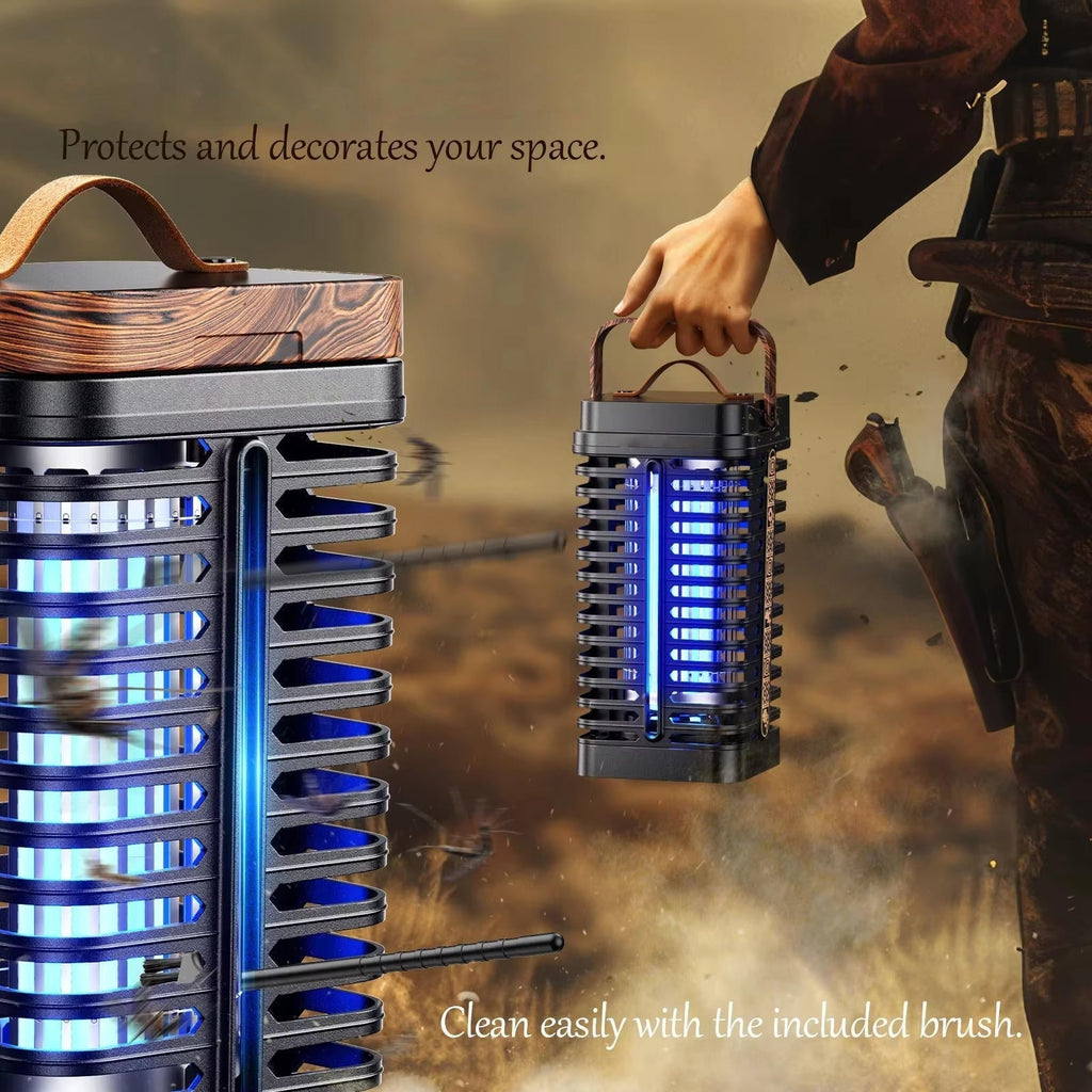 UV-insektsfälla för utomhusbruk – Väderbeständig insektsdödare med 360° skydd, barnsäker