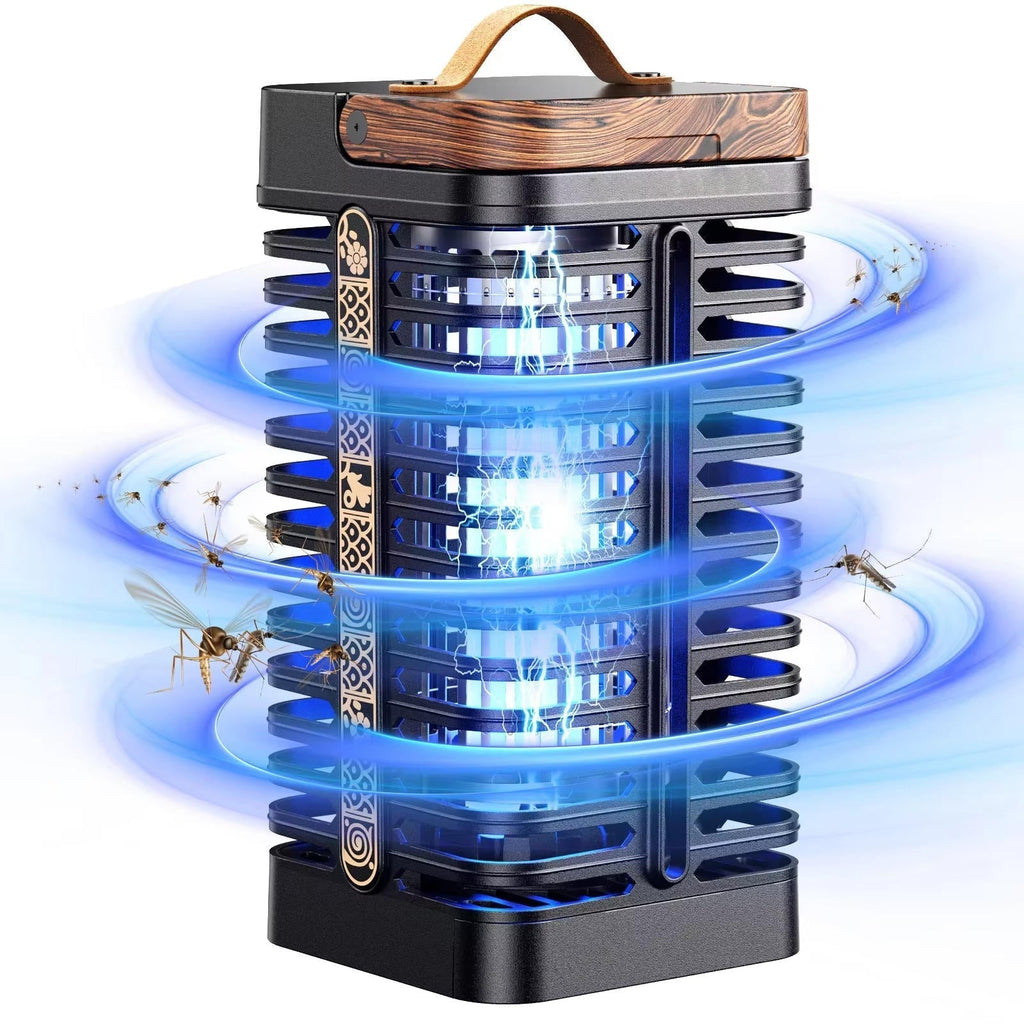 UV-insektsfälla för utomhusbruk – Väderbeständig insektsdödare med 360° skydd, barnsäker